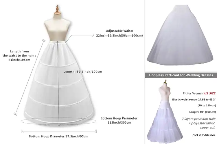 Detailed view of Best Bishopric Wedding Dress Underskirt