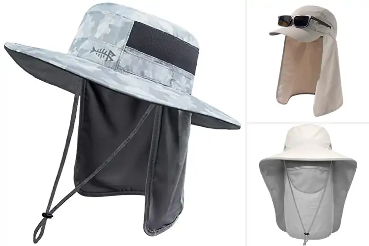 Detailed view of Best Detachable Neck Flap Hat