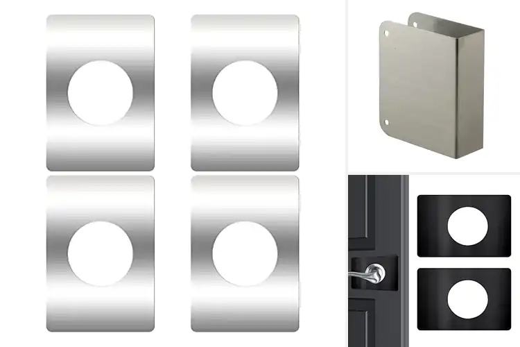 Detailed view of Best Door Scratch Cover and Lock Reinforcement Plate