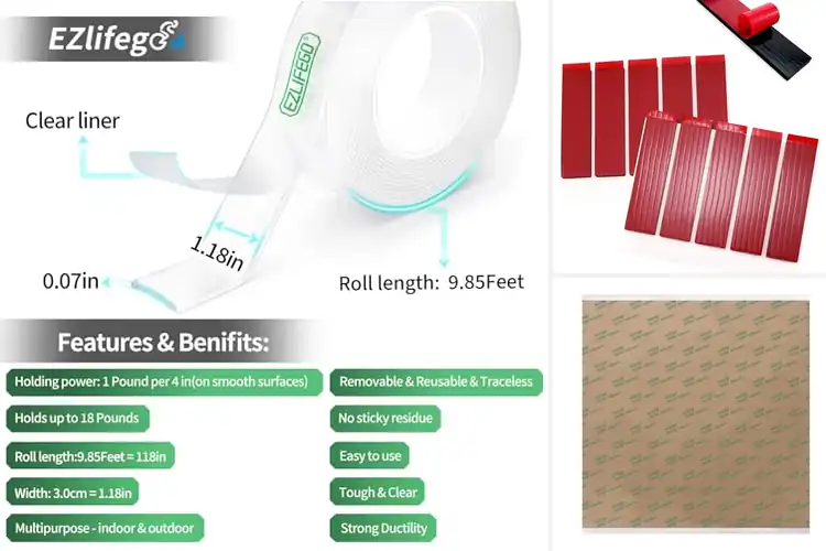 Detailed view of Best Double-Sided Tape Plates