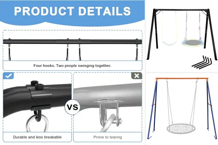 Detailed view of Best Durable Swing Frames