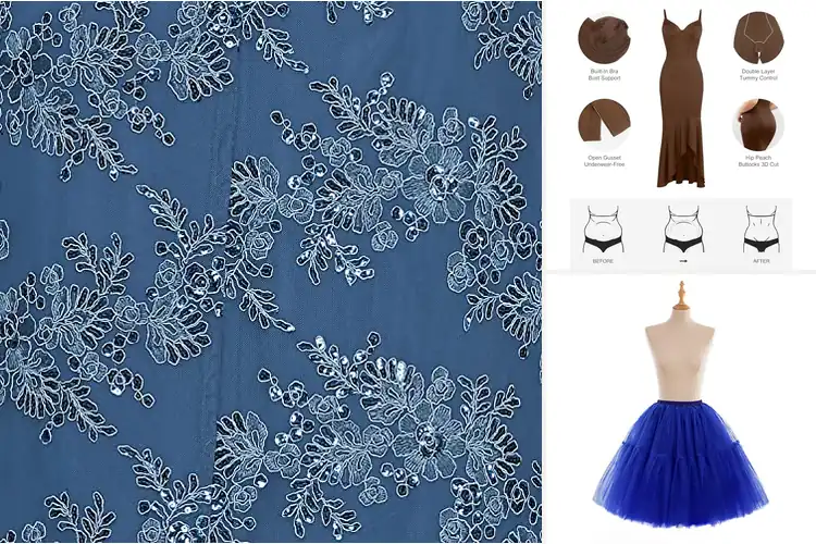 Detailed view of Best Formal Event Dress Underlay