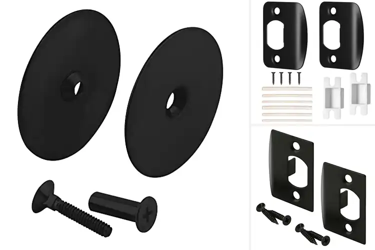 Detailed view of Best Matte Black Enamel Finish Door Plate