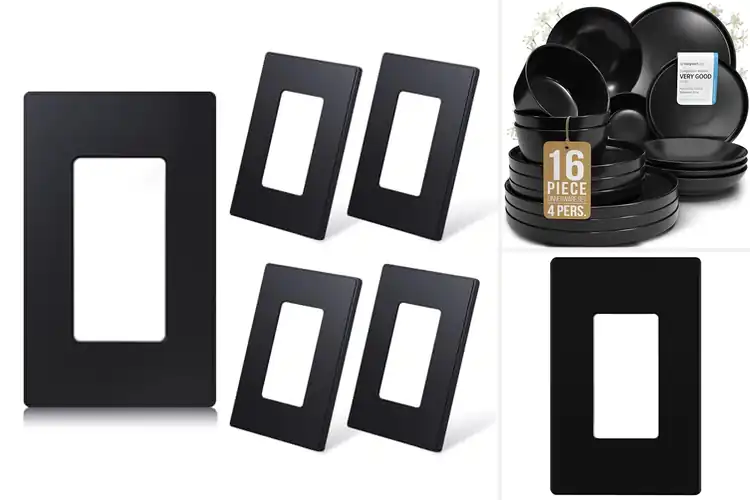 Detailed view of Best Matte Black Finish Plates