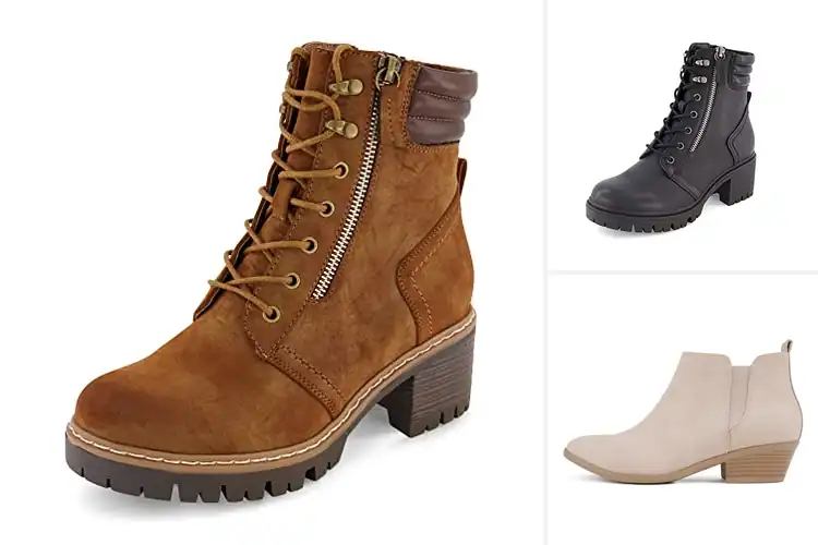 Detailed view of Best Nubuck Vegan Leather Boots