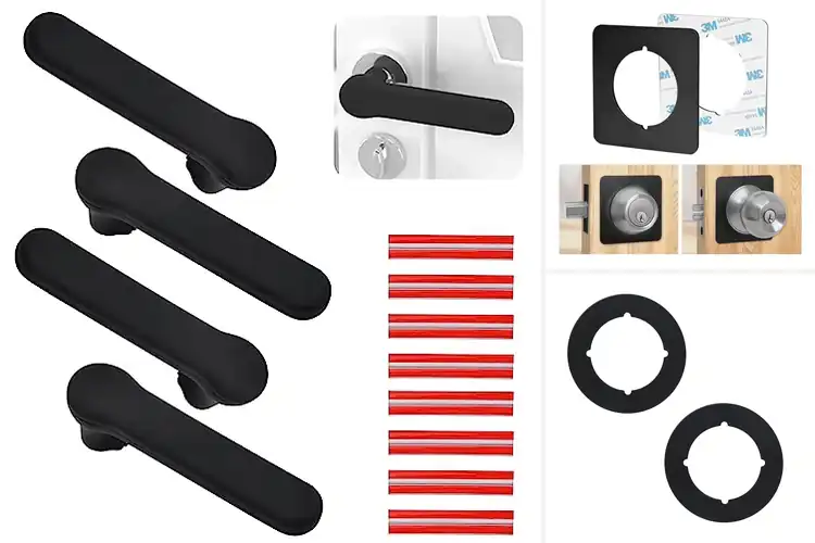 Detailed view of Best Stylish Matte Black Door Knob Covers