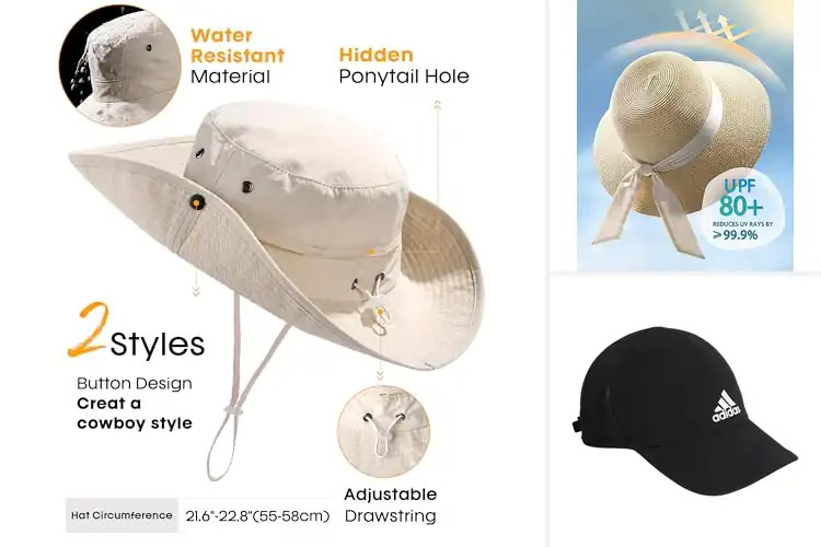 Detailed view of Best UPF Hats